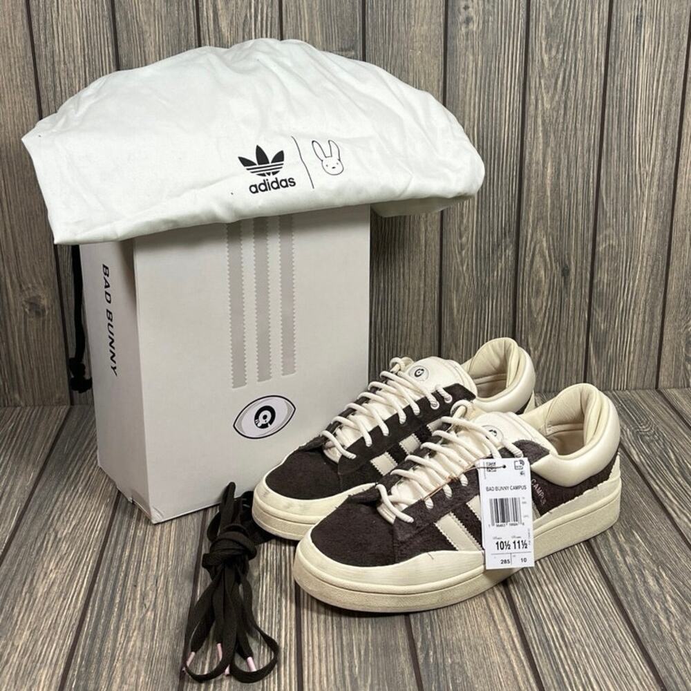 Adidas x Bad Bunny Campus Originals Men 10.5 Brown Lifestyle Streetwear ID2534